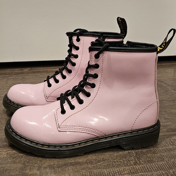 Dr. Martens 1460 Bubble Gum Pink Patent Leather Women's Combat Boots Sz 5 - Picture 8 of 11